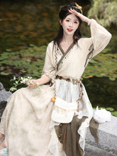Load image into Gallery viewer, Green Chinese Hanfu 丨 晋制彩荷昭【3-Piece Set RF9235】