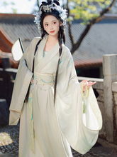 Load image into Gallery viewer, Green ancient costume Hanfu 丨 霁月兰【5-Piece Set RF9054】