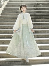 Load image into Gallery viewer, Modern design green and gentle Chinese Hanfu 丨 汉朝与诗章【3-Piece Set RF8923】