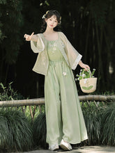 Load image into Gallery viewer, Containing dew lily Green Hanfu 丨 含露百合【3-Piece Set RF9211】