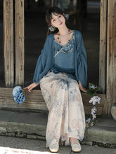 Load image into Gallery viewer, Asayama Zang Dark Blue Hanfu 丨 浅山藏【4-Piece Set RF9238】