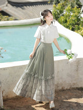 Load image into Gallery viewer, Green Hanfu 丨 山中书事【2-Piece Set RF9050】