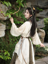 Load image into Gallery viewer, Green Chinese Hanfu 丨 晋制彩荷昭【3-Piece Set RF9235】