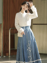 Load image into Gallery viewer, Youlan Snow Baby Blue Hanfu 丨 幽兰雪【3-Piece Set RF9419】