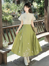 Load image into Gallery viewer, Overflowing Spring Charm: Green Hanfu 丨 衔花令【2-Piece Set RF9194】