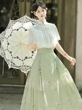 Load image into Gallery viewer, Green Hanfu with flower patterns 丨 绣球海【2-Piece Set RF9195】