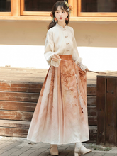 Load image into Gallery viewer, Modern design Chinese style Hanfu 丨 Maple Leaf Poetry【4-Piece Set RF9355】