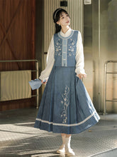 Load image into Gallery viewer, Youlan Snow Baby Blue Hanfu 丨 幽兰雪【3-Piece Set RF9419】