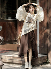Load image into Gallery viewer, Combining Chinese Hanfu culture with fashionable design 丨 中式服禾穗【2-Piece Set RF9395】