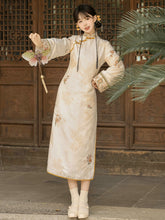 Load image into Gallery viewer, Chinese style embroidered Hanfu, yellow embroidered qipao 丨 桂香秋语【2-Piece Set RFX244】