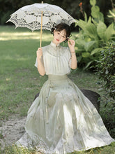 Load image into Gallery viewer, Green Hanfu with flower patterns 丨 绣球海【2-Piece Set RF9195】