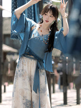 Load image into Gallery viewer, Asayama Zang Dark Blue Hanfu 丨 浅山藏【4-Piece Set RF9238】