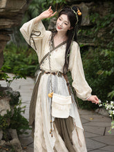 Load image into Gallery viewer, Green Chinese Hanfu 丨 晋制彩荷昭【3-Piece Set RF9235】