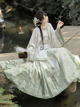 Load image into Gallery viewer, Tang Dynasty ancient costume Hanfu green Mamian Skirt 丨 唐制若梦【2-Piece Set RF9320】