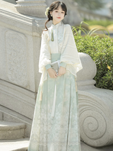 Load image into Gallery viewer, Modern design green and gentle Chinese Hanfu 丨 汉朝与诗章【3-Piece Set RF8923】