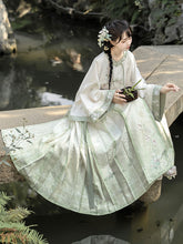 Load image into Gallery viewer, Tang Dynasty ancient costume Hanfu green Mamian Skirt 丨 唐制若梦【2-Piece Set RF9320】