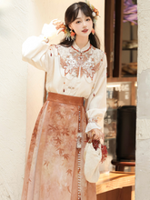 Load image into Gallery viewer, Modern design Chinese style Hanfu 丨 Maple Leaf Poetry【4-Piece Set RF9355】