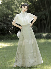 Load image into Gallery viewer, Green Hanfu with flower patterns 丨 绣球海【2-Piece Set RF9195】