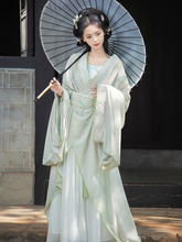 Load image into Gallery viewer, Green ancient costume Hanfu 丨 霁月兰【5-Piece Set RF9054】