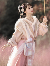 Load image into Gallery viewer, Chinese ancient style pink Hanfu 丨 宋制胡璇脘纱【4-Piece Set RF9418】