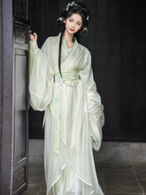 Load image into Gallery viewer, Green ancient costume Hanfu 丨 霁月兰【5-Piece Set RF9054】