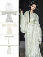 Load image into Gallery viewer, Green ancient costume Hanfu 丨 霁月兰【5-Piece Set RF9054】