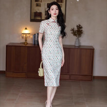 Load image into Gallery viewer, Chinese-style cheongsam dress with the elegance of silk and linen【YG2612】
