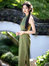 Load image into Gallery viewer, Zhulvcongcong Cheongsam Green Qipao 丨 竹绿葱葱【YG2628】