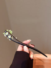 Load image into Gallery viewer, Pearl Jade Flower | Ebony hairpin(珠玉花朵)FX0920