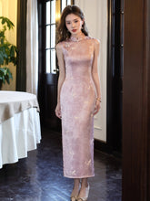 Load image into Gallery viewer, Classic qipao dress - pink sexy cheongsam | RainbowFlowers【YG2751】