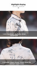 Load image into Gallery viewer, Zhimoshanhe Cheongsam White Qipao 丨 纸墨山河【YG2400】