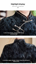 Load image into Gallery viewer, Oriental Black Charm: Retro and Trendy Cheongsam Dress 【YG2539】