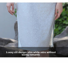 Load image into Gallery viewer, Tianlanwuli Cheongsam light blue Qipao 丨 天蓝雾璃【YG2634】