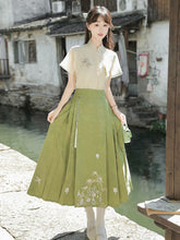 Load image into Gallery viewer, Overflowing Spring Charm: Green Hanfu 丨 衔花令【2-Piece Set RF9194】
