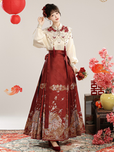 Load image into Gallery viewer, Antique Hanfu Red Style  ▏ Fengming Song [3-Piece Set RF9336]
