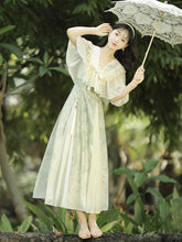 Load image into Gallery viewer, Green modern design Hanfu improved suspender dress 丨 汉朝青提诗【2-Piece Set RF9069】
