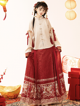 Load image into Gallery viewer, Traditional Chinese Red Hanfu 丨 宋制祥贺瑞【4-Piece Set RF9439】
