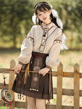 Load image into Gallery viewer, Brown antique style Hanfu 丨  汉朝 广袖弥烟【3-Piece Set RF8992】
