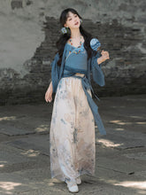 Load image into Gallery viewer, Asayama Zang Dark Blue Hanfu 丨 浅山藏【4-Piece Set RF9238】
