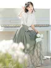 Load image into Gallery viewer, Green Hanfu 丨 山中书事【2-Piece Set RF9050】
