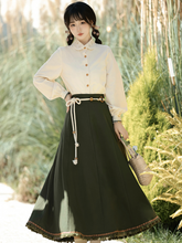 Load image into Gallery viewer, Han elements, modern fashion design  Hanfu  丨 竹青绿【3-Piece Set RF9402】
