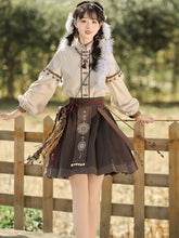 Load image into Gallery viewer, Brown antique style Hanfu 丨  汉朝 广袖弥烟【3-Piece Set RF8992】
