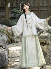 Load image into Gallery viewer, Tang Dynasty ancient costume Hanfu green Mamian Skirt 丨 唐制若梦【2-Piece Set RF9320】
