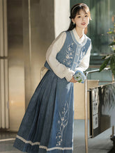 Load image into Gallery viewer, Youlan Snow Baby Blue Hanfu 丨 幽兰雪【3-Piece Set RF9419】
