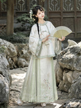 Load image into Gallery viewer, Tang Dynasty ancient costume Hanfu green Mamian Skirt 丨 唐制若梦【2-Piece Set RF9320】
