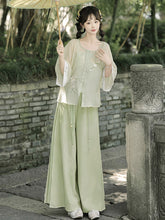 Load image into Gallery viewer, Containing dew lily Green Hanfu 丨 含露百合【3-Piece Set RF9211】
