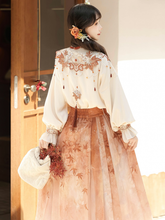 Load image into Gallery viewer, Modern design Chinese style Hanfu 丨 Maple Leaf Poetry【4-Piece Set RF9355】
