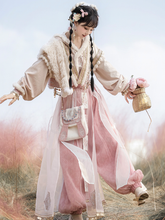 Load image into Gallery viewer, Chinese ancient style pink Hanfu 丨 宋制胡璇脘纱【4-Piece Set RF9418】
