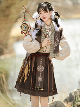 Load image into Gallery viewer, Brown antique style Hanfu 丨  汉朝 广袖弥烟【3-Piece Set RF8992】
