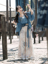 Load image into Gallery viewer, Asayama Zang Dark Blue Hanfu 丨 浅山藏【4-Piece Set RF9238】

